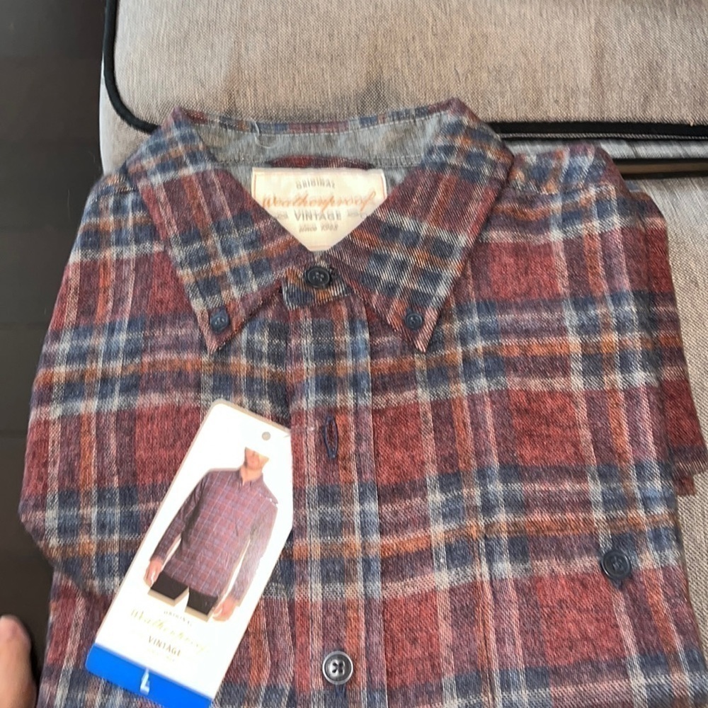Weatherproof Vintage Long Sleeve Button Down Flannel Shirt - L- New with tags